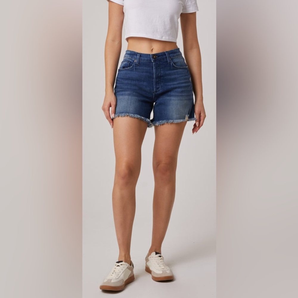 Edyson Delon High Rise Denim Blue Women's Shorts - NWT - Size 26 (Waist 28)